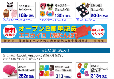 湯たんぽ型エコカイロ